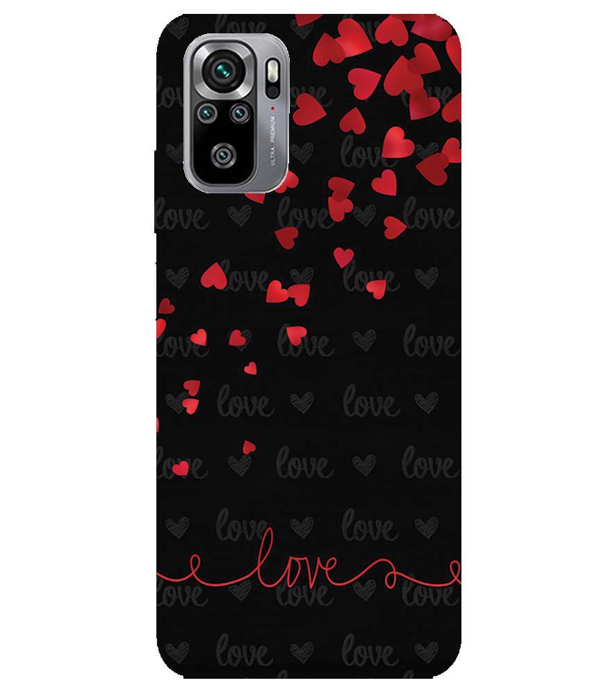 BT0003-Love Quote In A Black Back Ground Back Cover for Xiaomi Redmi Note 10