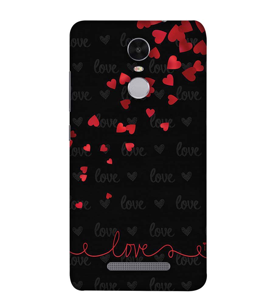 BT0003-Love Quote In A Black Back Ground Back Cover for Xiaomi Redmi Note 4