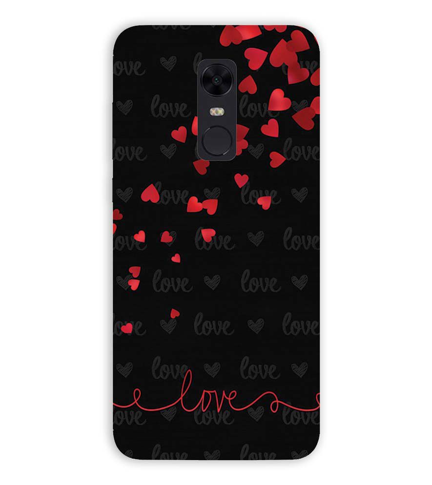 BT0003-Love Quote In A Black Back Ground Back Cover for Xiaomi Redmi Note 5