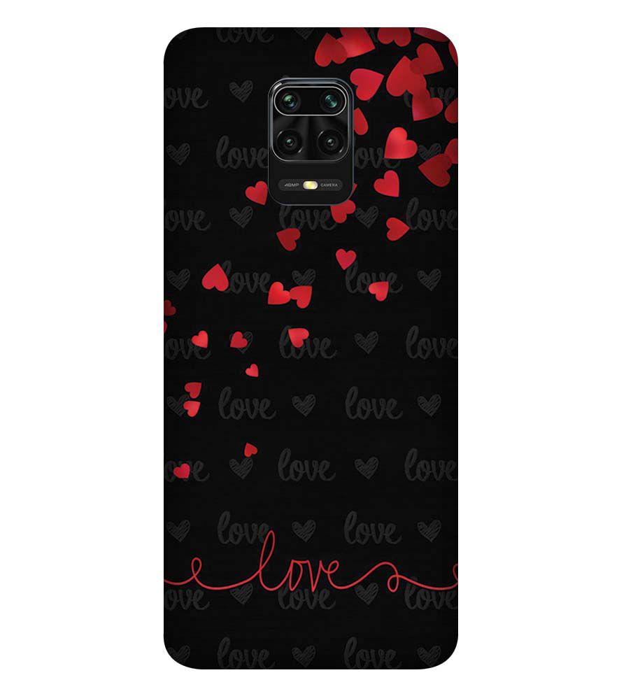 BT0003-Love Quote In A Black Back Ground Back Cover for Xiaomi Redmi Note 9S