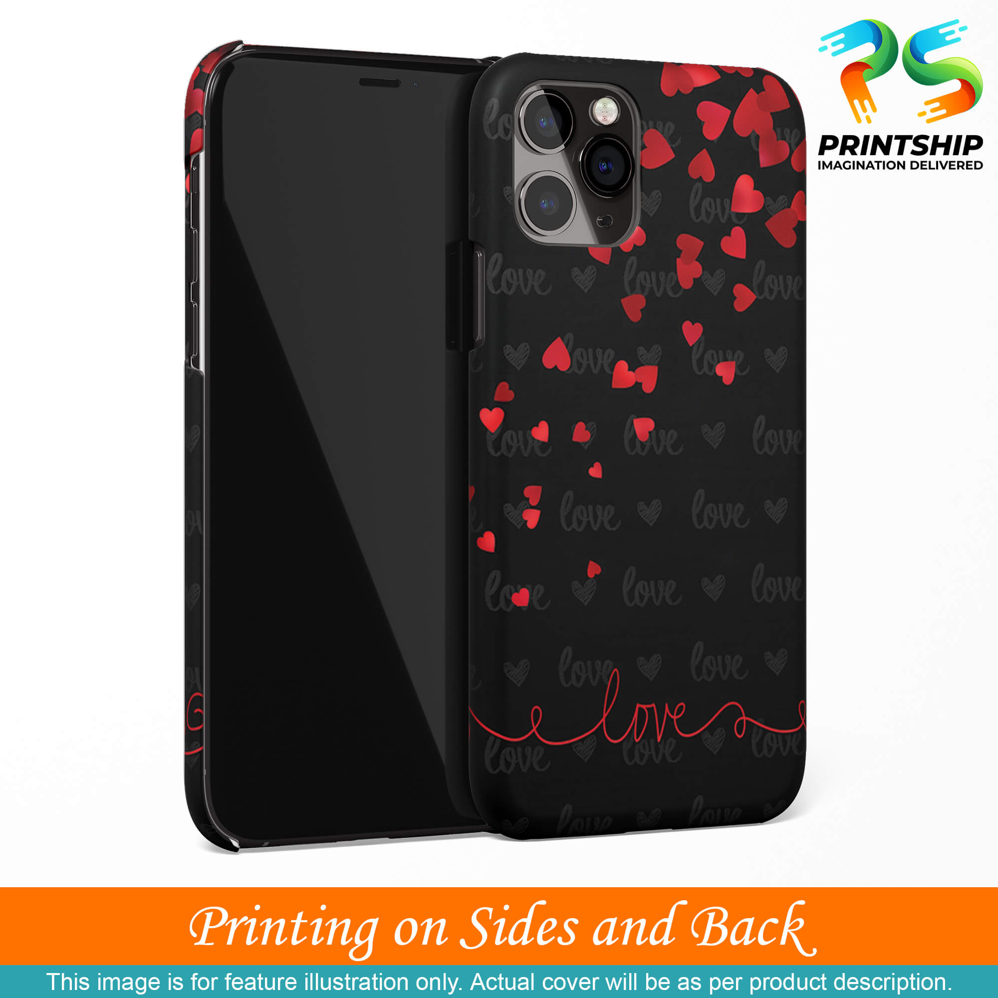 BT0003-Love Quote In A Black Back Ground Back Cover for Samsung Galaxy A20-Image3