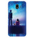 BT0106-A Girl And Boy With Blue Night Background Back Cover for Samsung Galaxy J4 (2018)