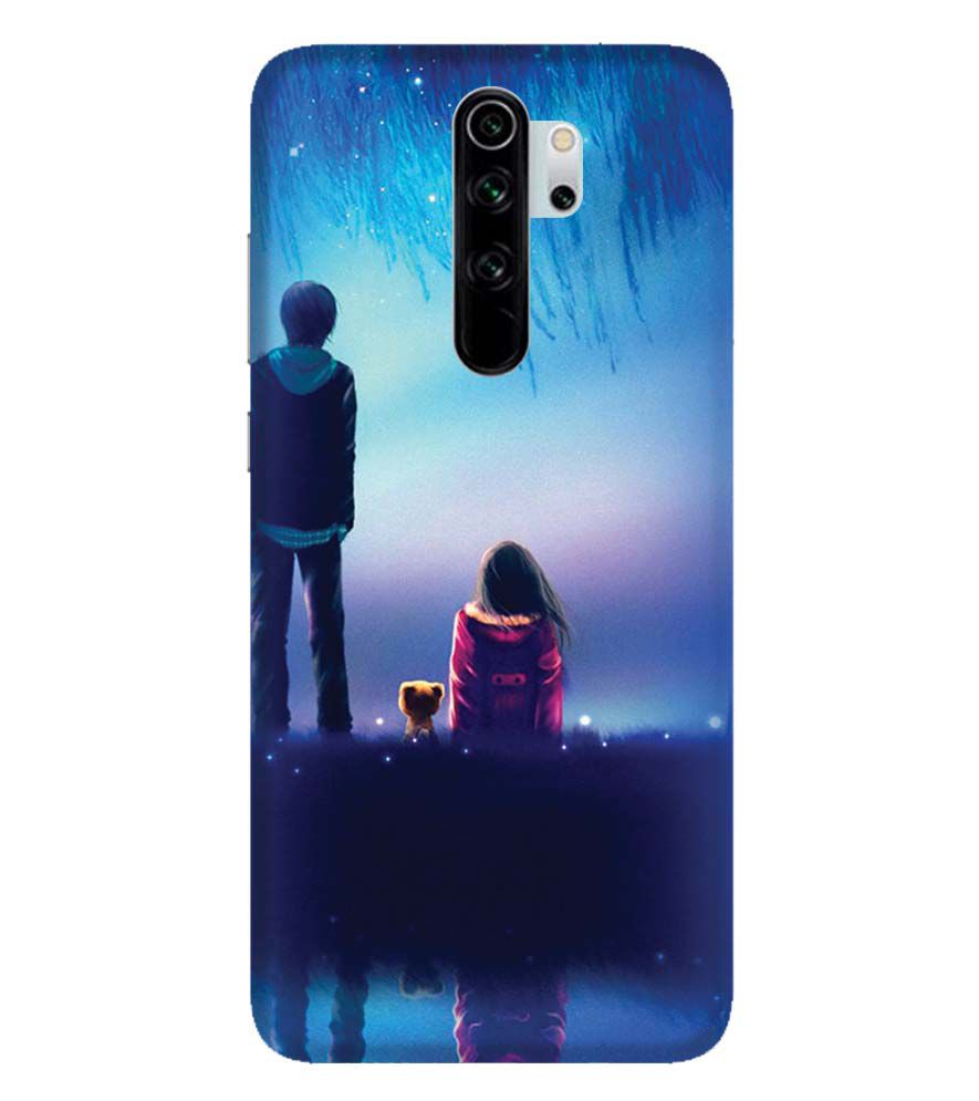 BT0106-A Girl And Boy With Blue Night Background Back Cover for Xiaomi Redmi Note 8 Pro