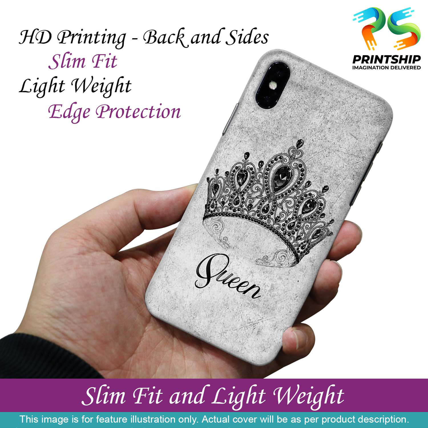 BT0231-Queen Back Cover for vivo T1 Pro