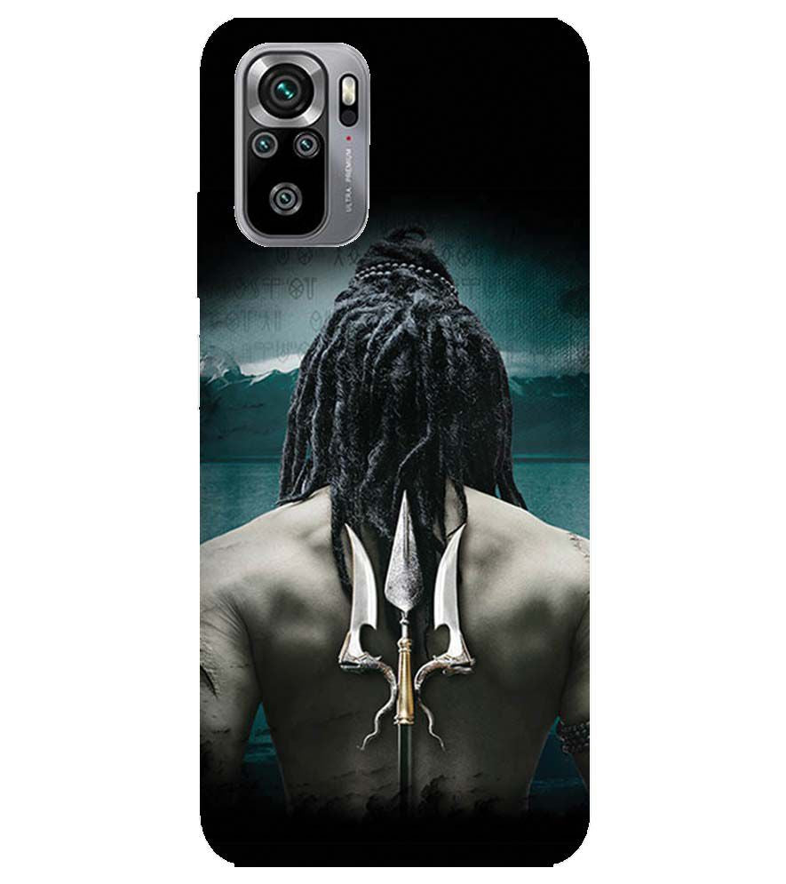 BT0233-Lord Shiva Rear Pic Back Cover for Xiaomi Redmi Note 10