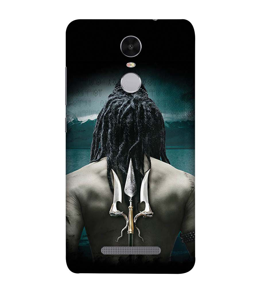 BT0233-Lord Shiva Rear Pic Back Cover for Xiaomi Redmi Note 4