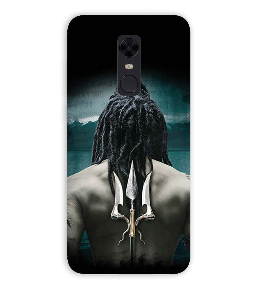 BT0233-Lord Shiva Rear Pic Back Cover for Xiaomi Redmi Note 5