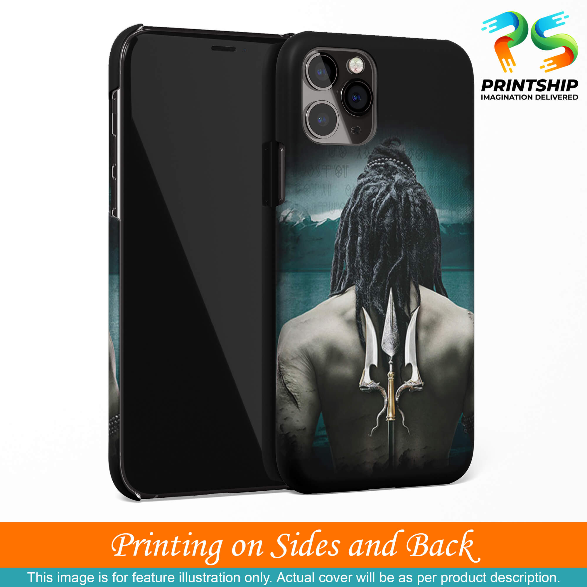 BT0233-Lord Shiva Rear Pic Back Cover for Samsung Galaxy A8 Plus-Image3