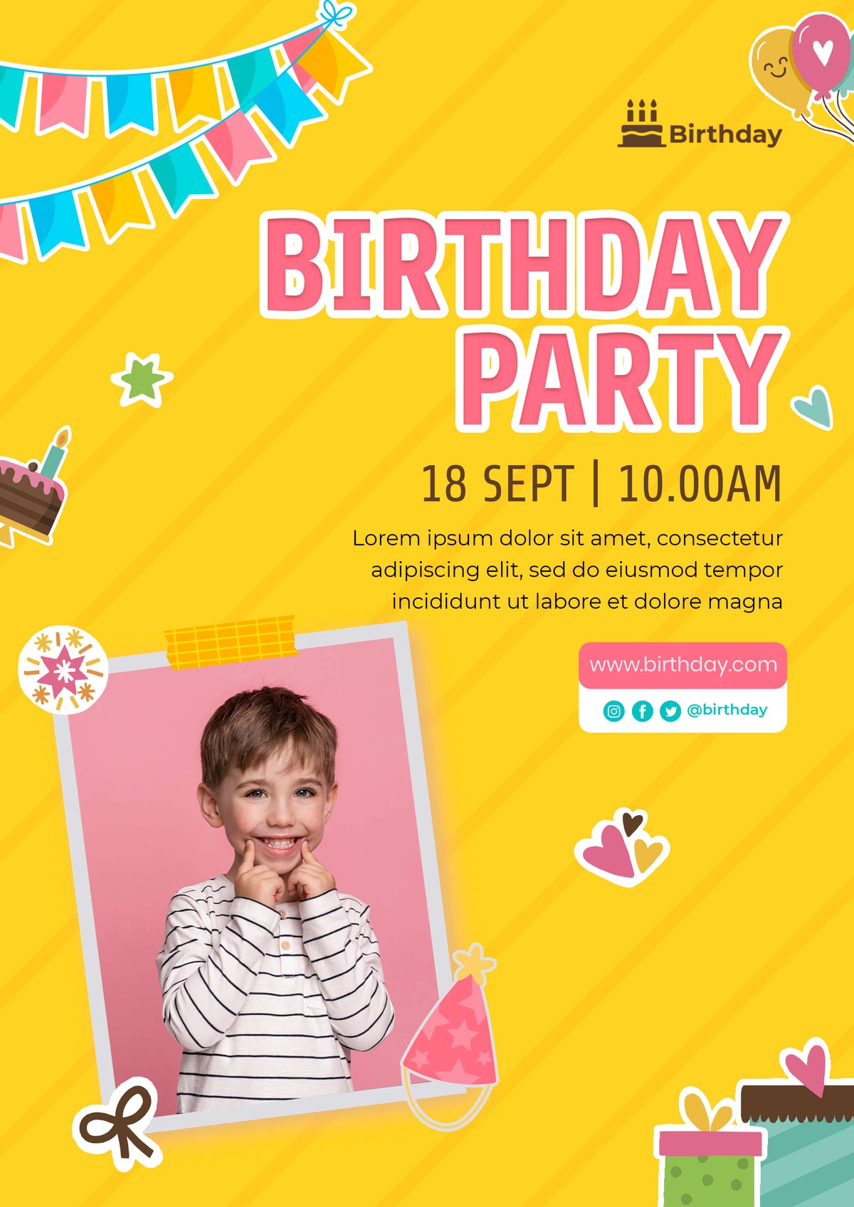 Customised Birthday Invitation Card - yubingo.com