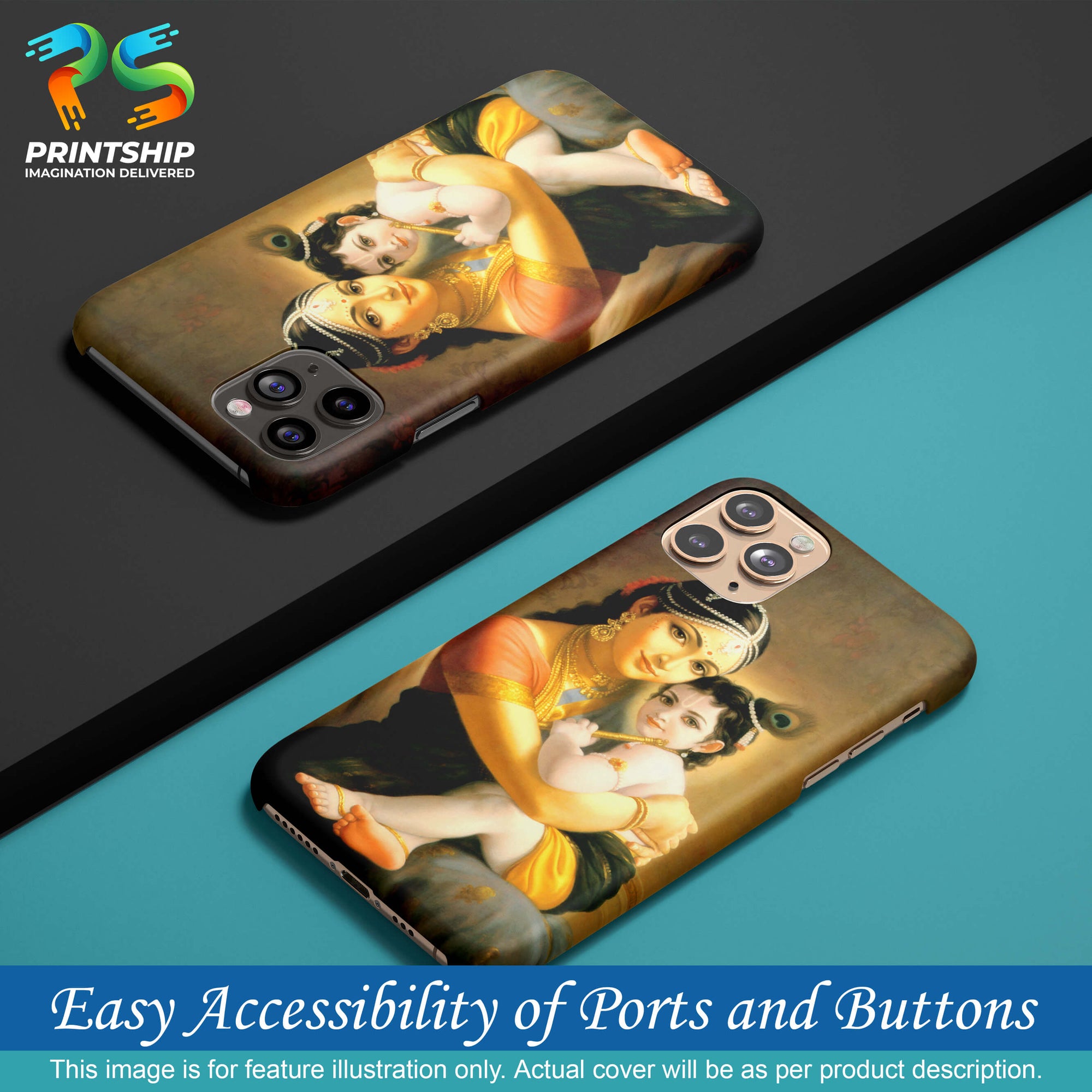 D1478-Krishna With Yashoda Back Cover for Xiaomi Redmi 9i-Image5