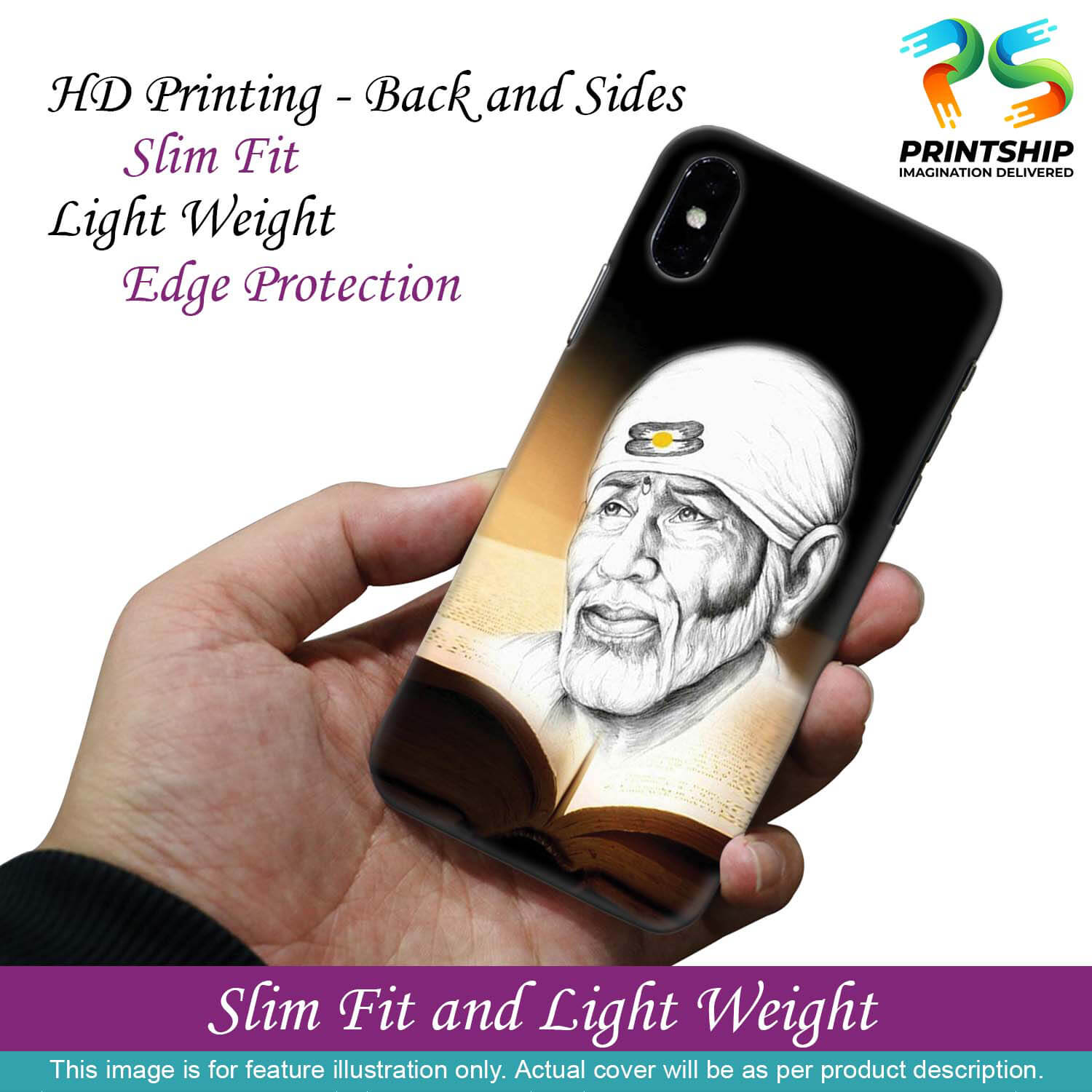 D1516-Sai Baba Back Cover for Realme 5s