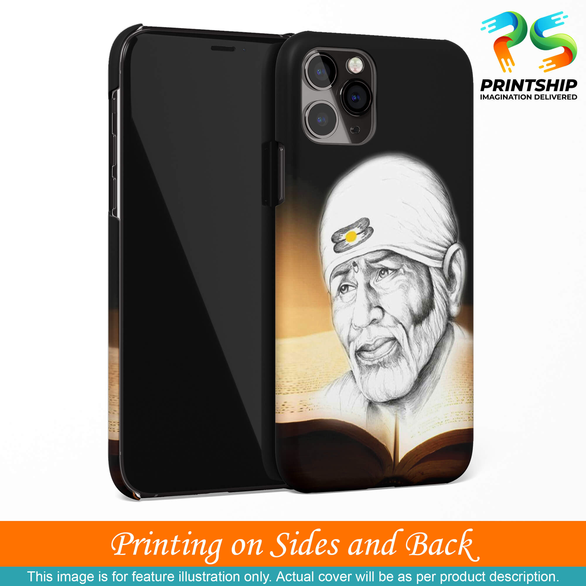 D1516-Sai Baba Back Cover for Xiaomi Redmi Note 9-Image3