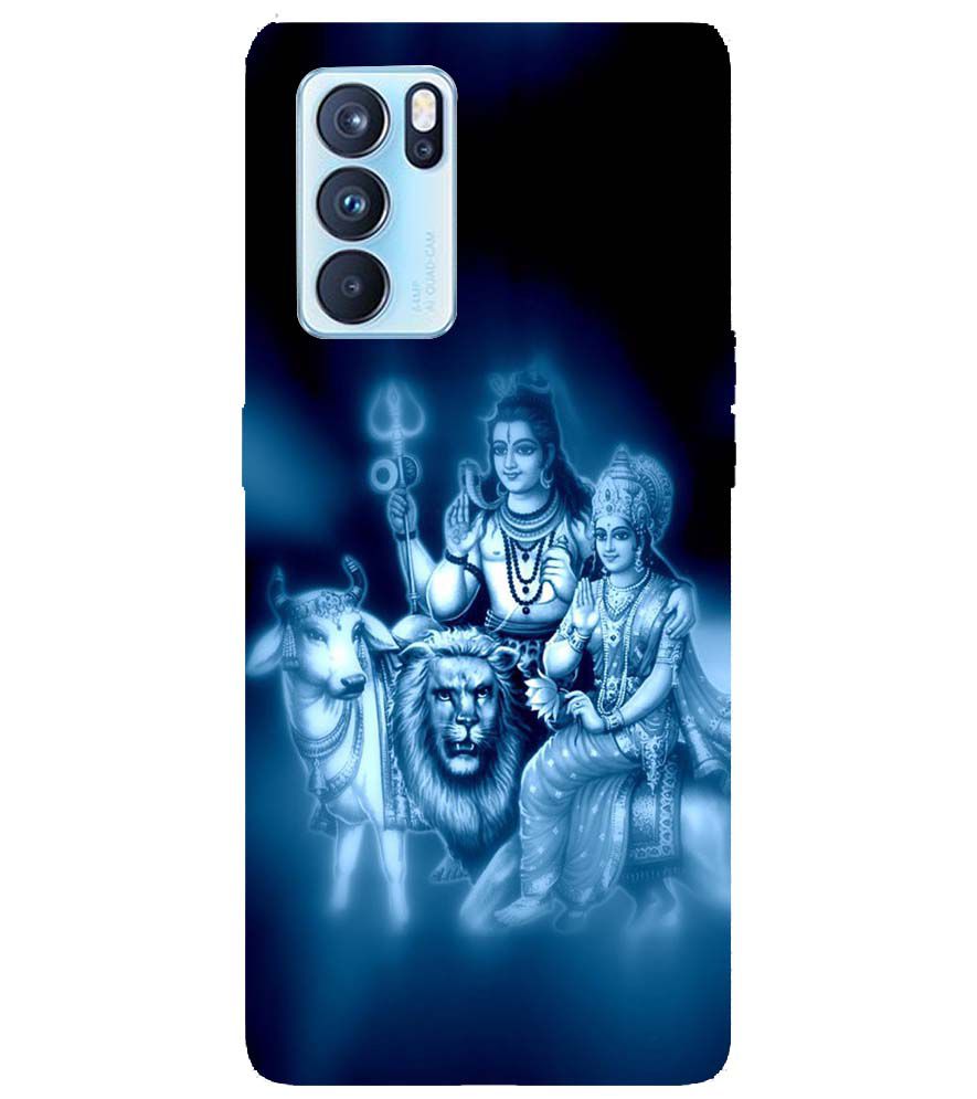 D1535-Shiv Parvati Back Cover for Oppo Reno6 5G