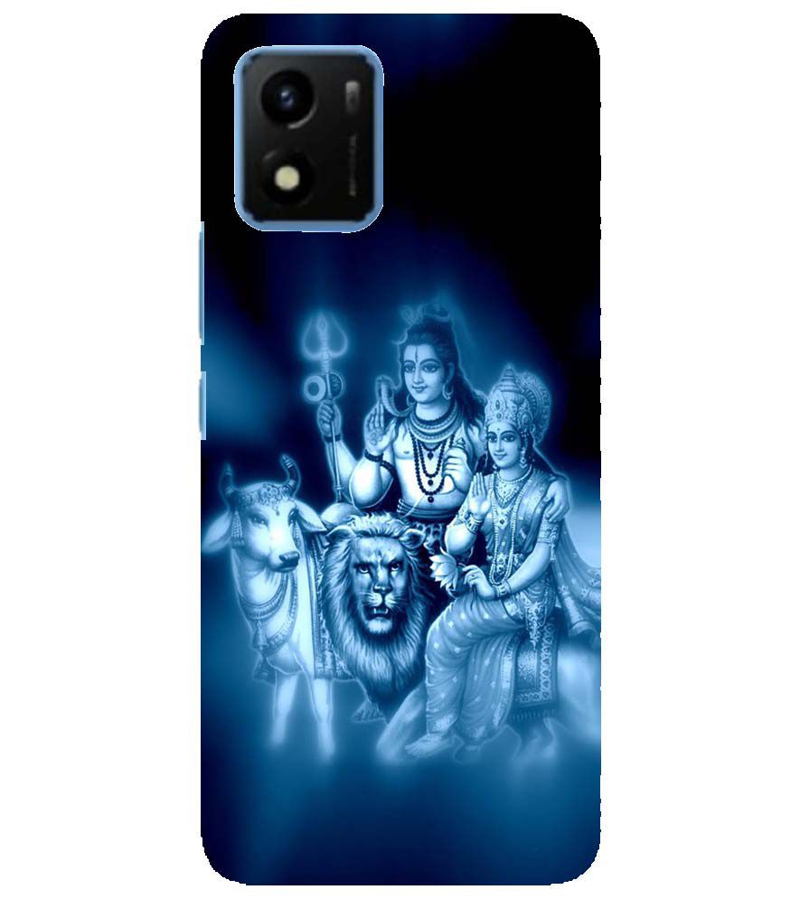 D1535-Shiv Parvati Back Cover for vivo Y01