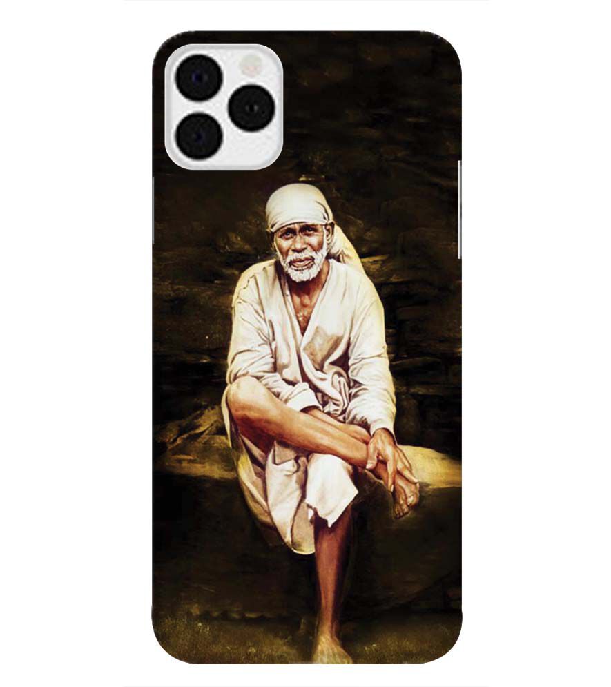 D1542-Sai Baba Sitting On Stone Back Cover for Apple iPhone 11 Pro