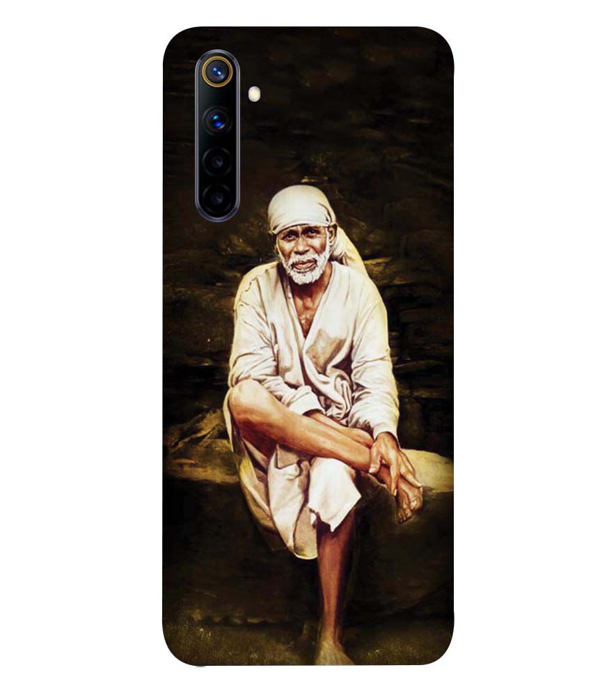 D1542-Sai Baba Sitting On Stone Back Cover for Realme 6i