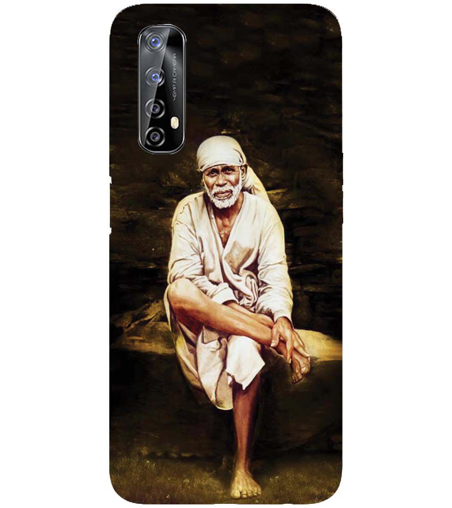 D1542-Sai Baba Sitting On Stone Back Cover for Realme 7