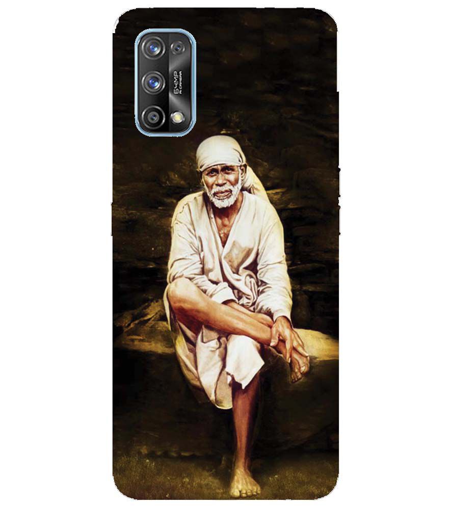 D1542-Sai Baba Sitting On Stone Back Cover for Realme 7 Pro