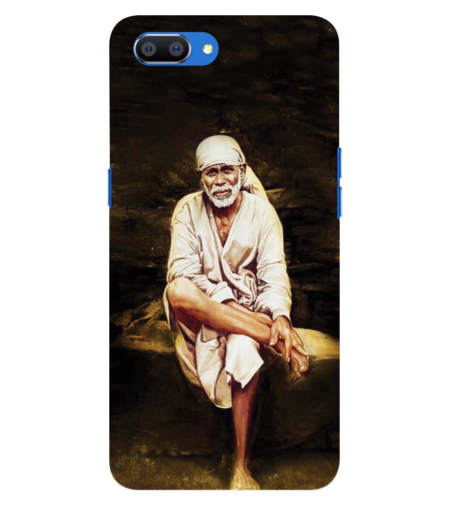 D1542-Sai Baba Sitting On Stone Back Cover for Oppo Realme C1