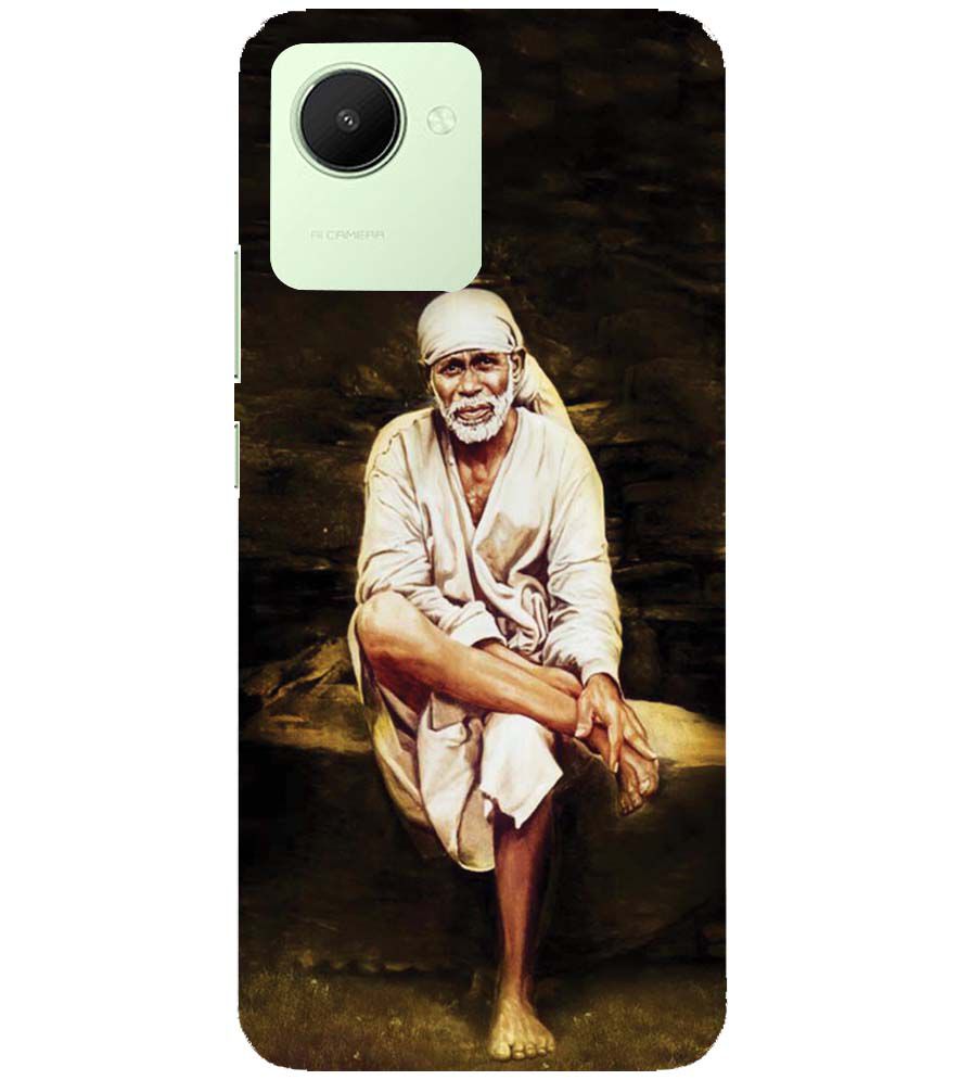 D1542-Sai Baba Sitting On Stone Back Cover for Realme C30