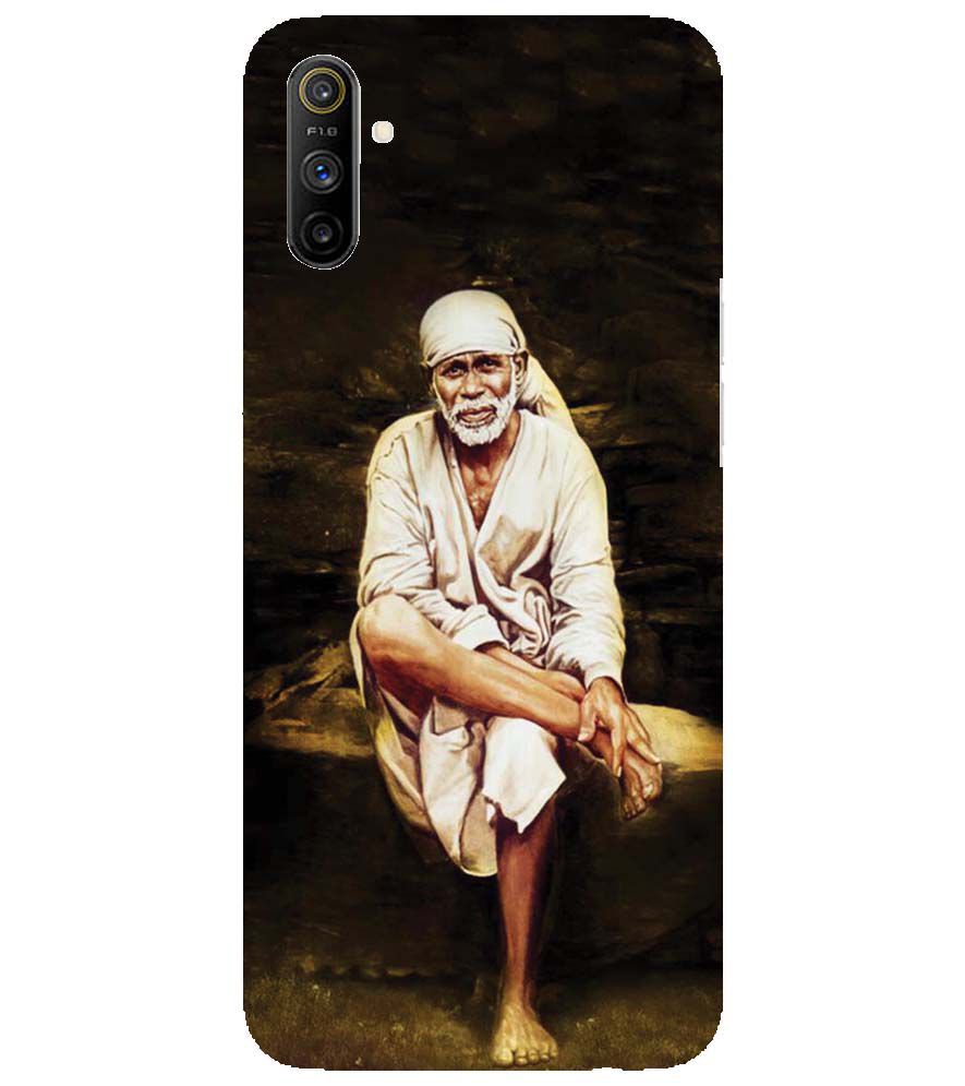 D1542-Sai Baba Sitting On Stone Back Cover for Realme Narzo 10A