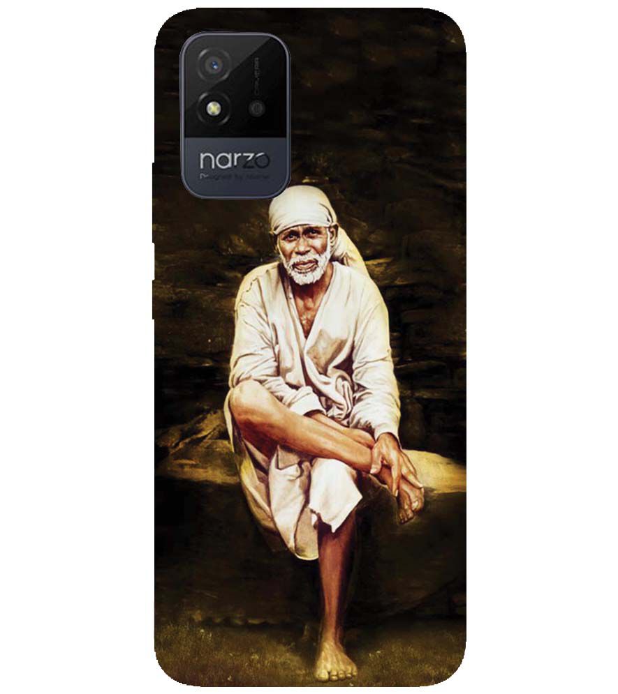 D1542-Sai Baba Sitting On Stone Back Cover for Realme Narzo 50i