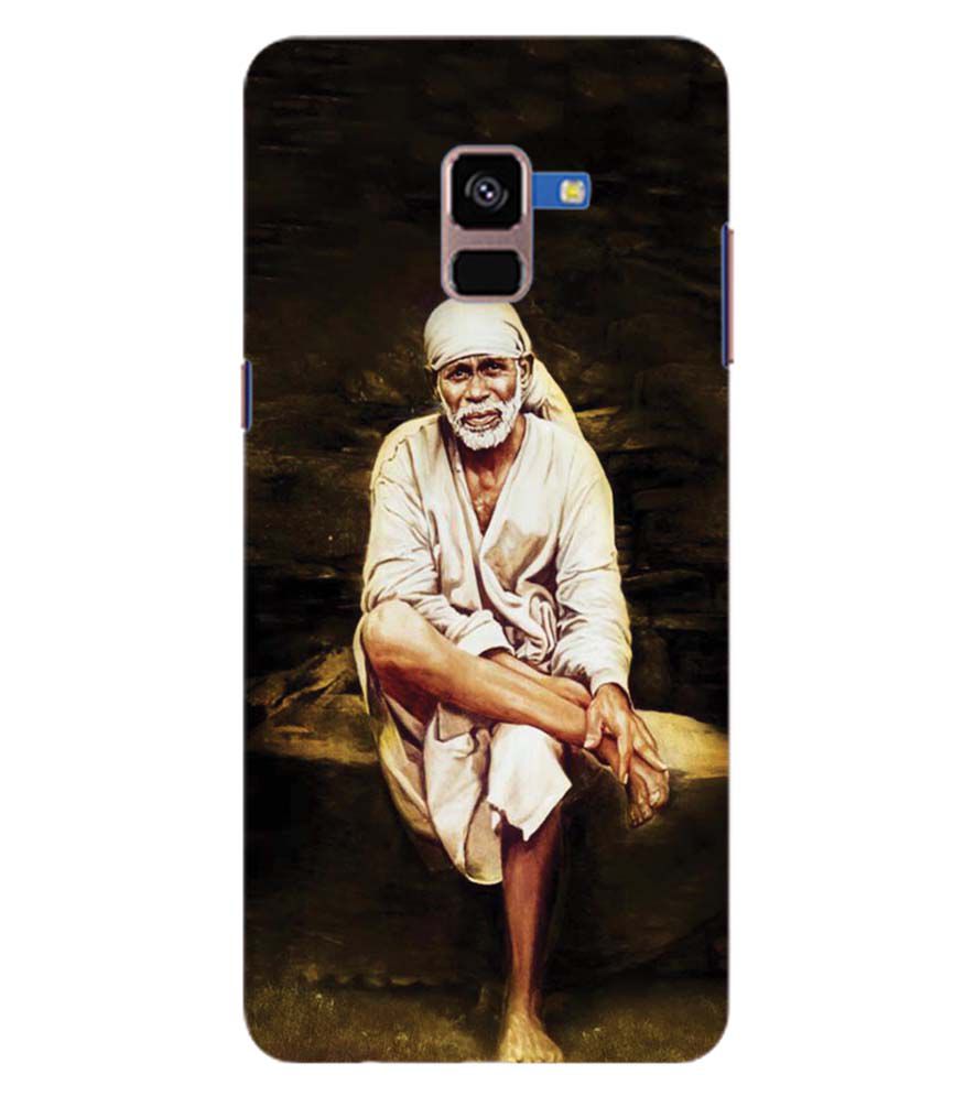 D1542-Sai Baba Sitting On Stone Back Cover for Samsung Galaxy A8 Plus