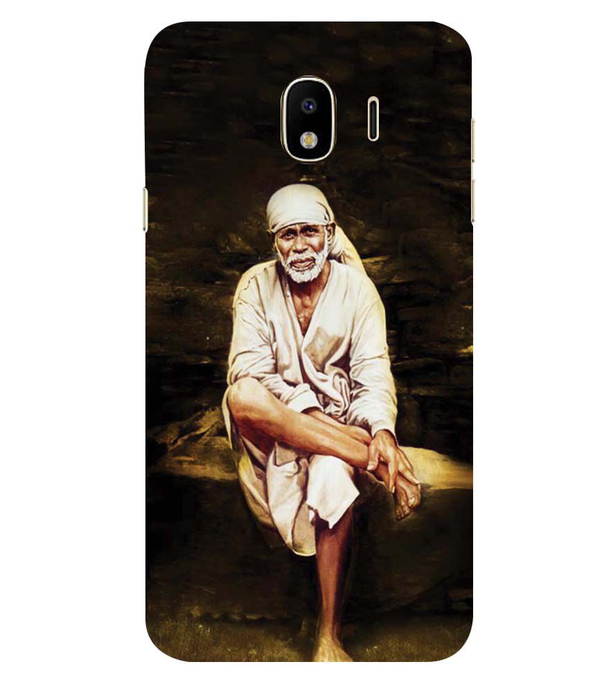 D1542-Sai Baba Sitting On Stone Back Cover for Samsung Galaxy J4 (2018)