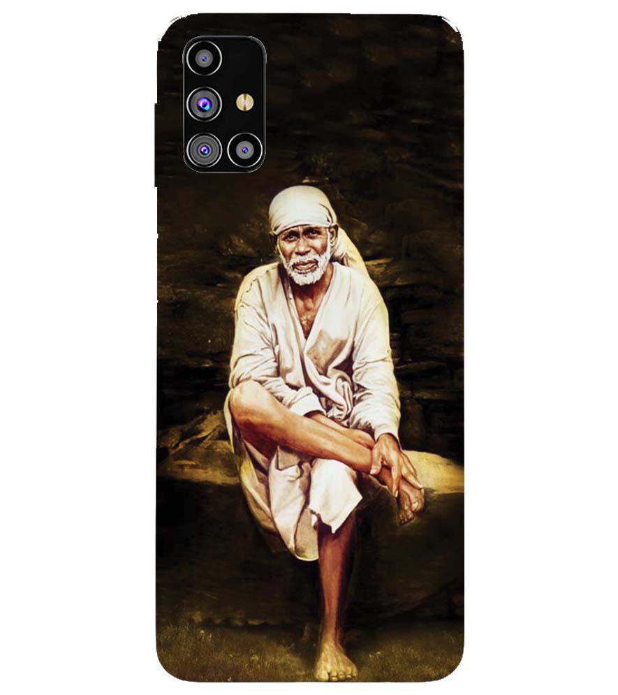 D1542-Sai Baba Sitting On Stone Back Cover for Samsung Galaxy M31s