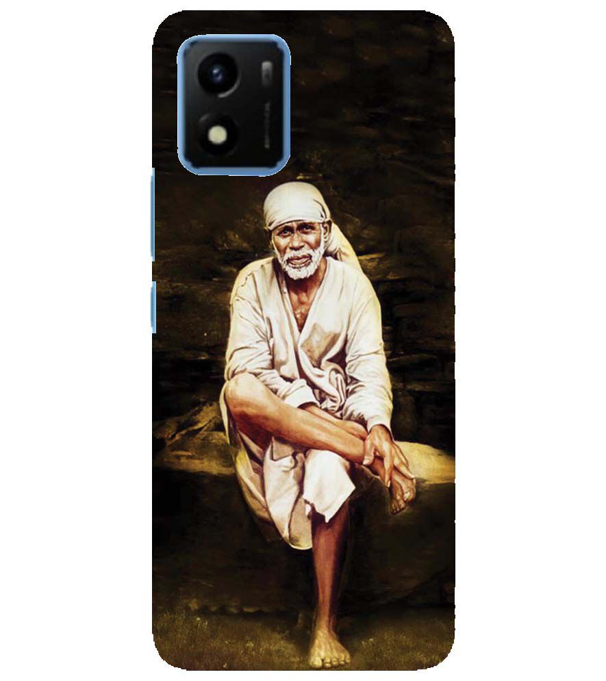 D1542-Sai Baba Sitting On Stone Back Cover for vivo Y01