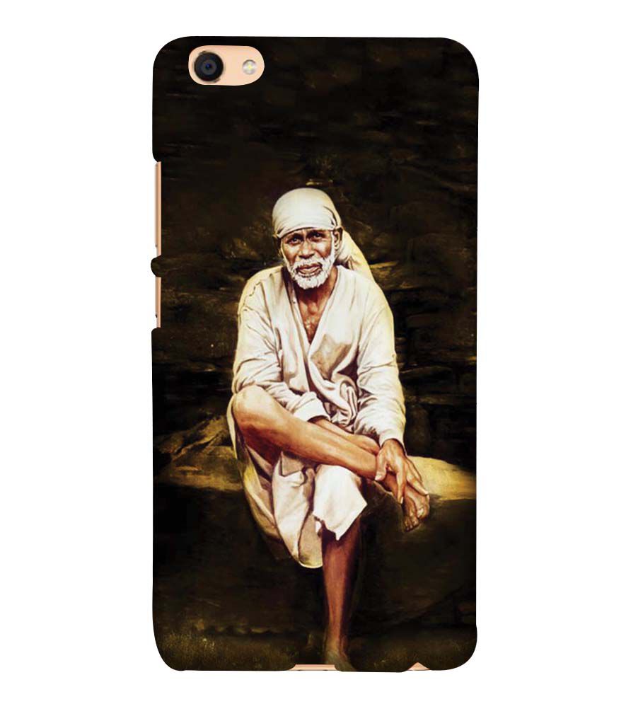 D1542-Sai Baba Sitting On Stone Back Cover for Vivo Y55L