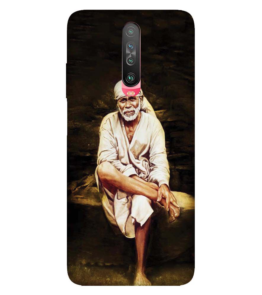 D1542-Sai Baba Sitting On Stone Back Cover for Xiaomi Poco X2