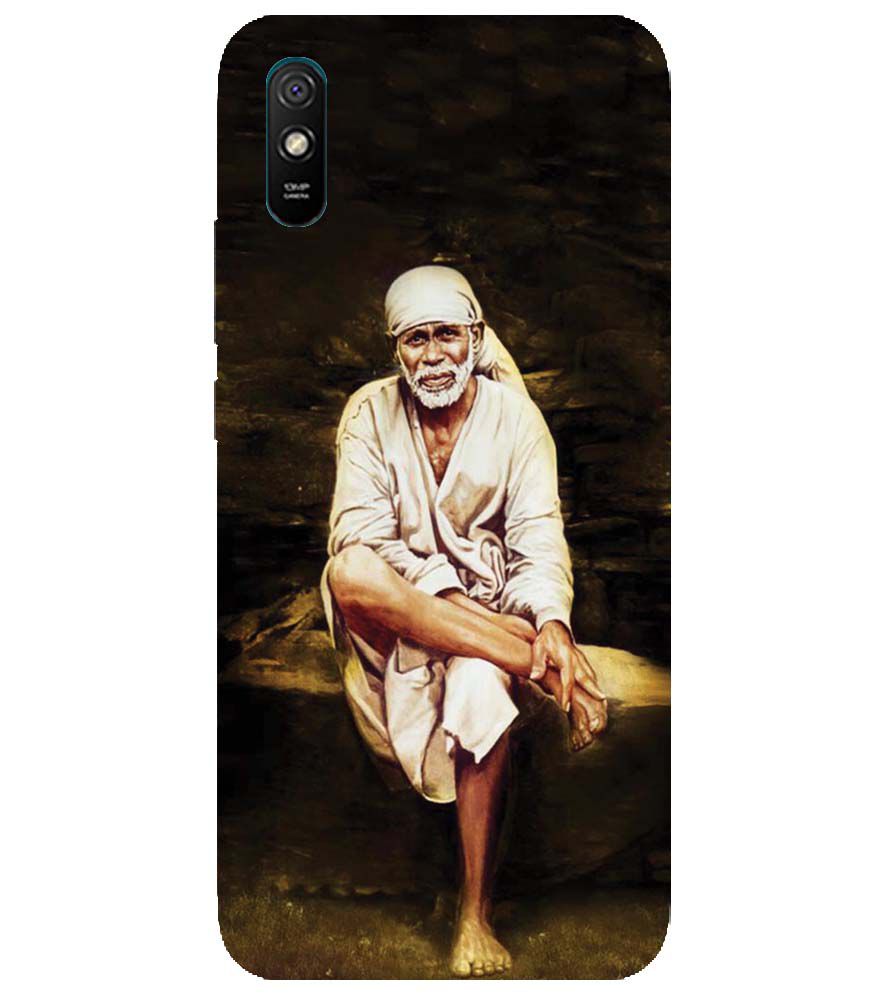 D1542-Sai Baba Sitting On Stone Back Cover for Xiaomi Redmi 9i