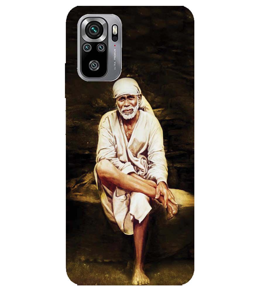 D1542-Sai Baba Sitting On Stone Back Cover for Xiaomi Redmi Note 10