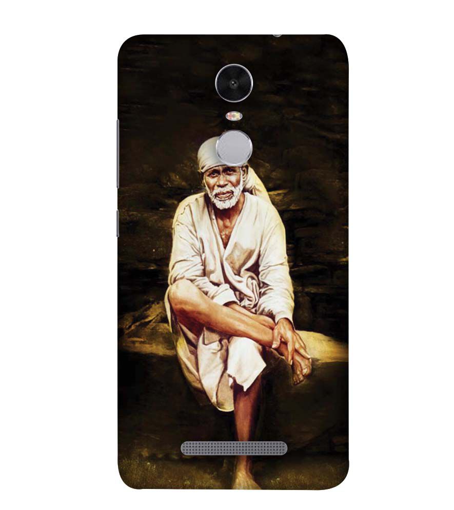 D1542-Sai Baba Sitting On Stone Back Cover for Xiaomi Redmi Note 4