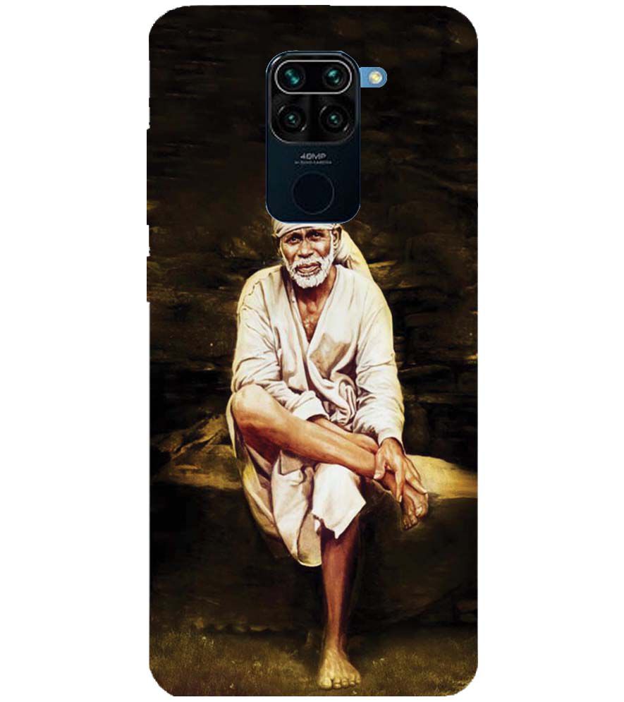 D1542-Sai Baba Sitting On Stone Back Cover for Xiaomi Redmi Note 9