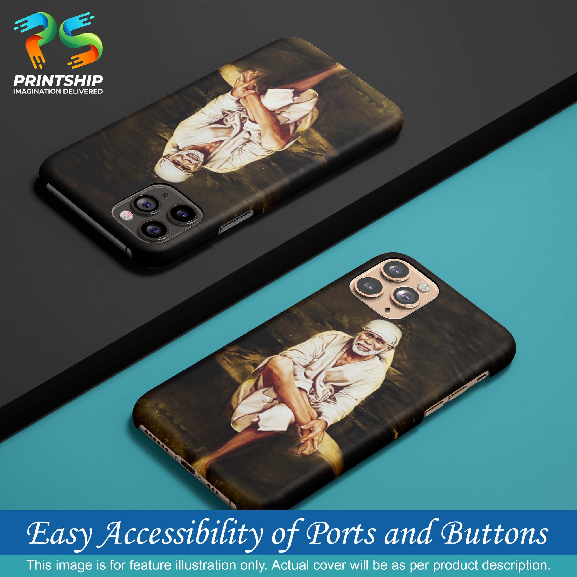 D1542-Sai Baba Sitting On Stone Back Cover for Realme 9 Pro+-Image5