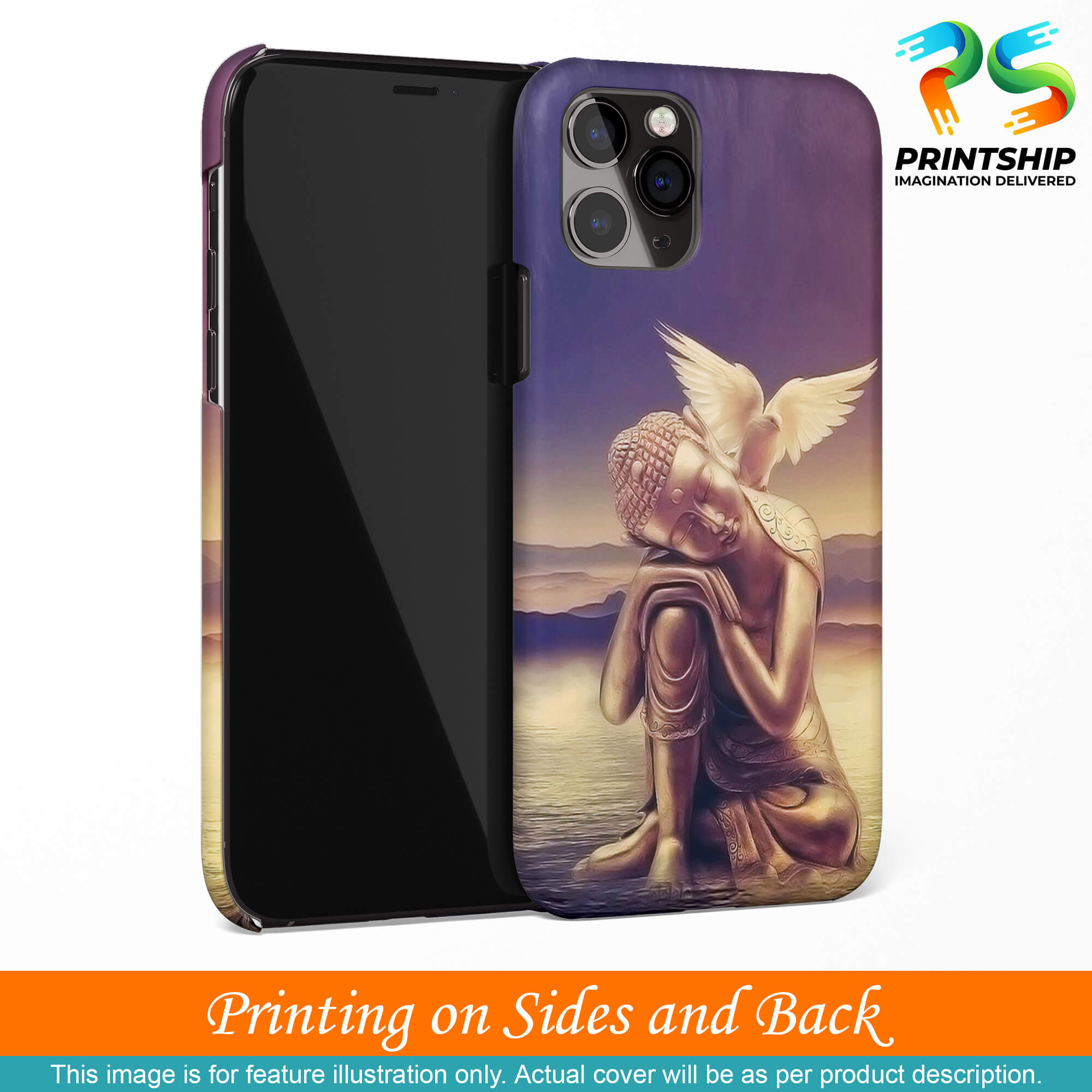 D1582-Lord Buddha Back Cover for Apple iPhone 7-Image3