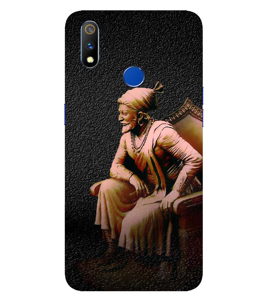 D1601-Chatrapati Shivaji On His Throne Back Cover for  Realme X Lite