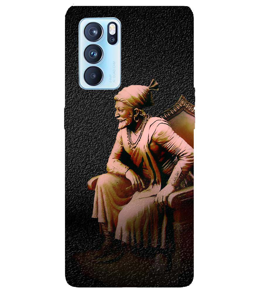 D1601-Chatrapati Shivaji On His Throne Back Cover for Oppo Reno6 5G