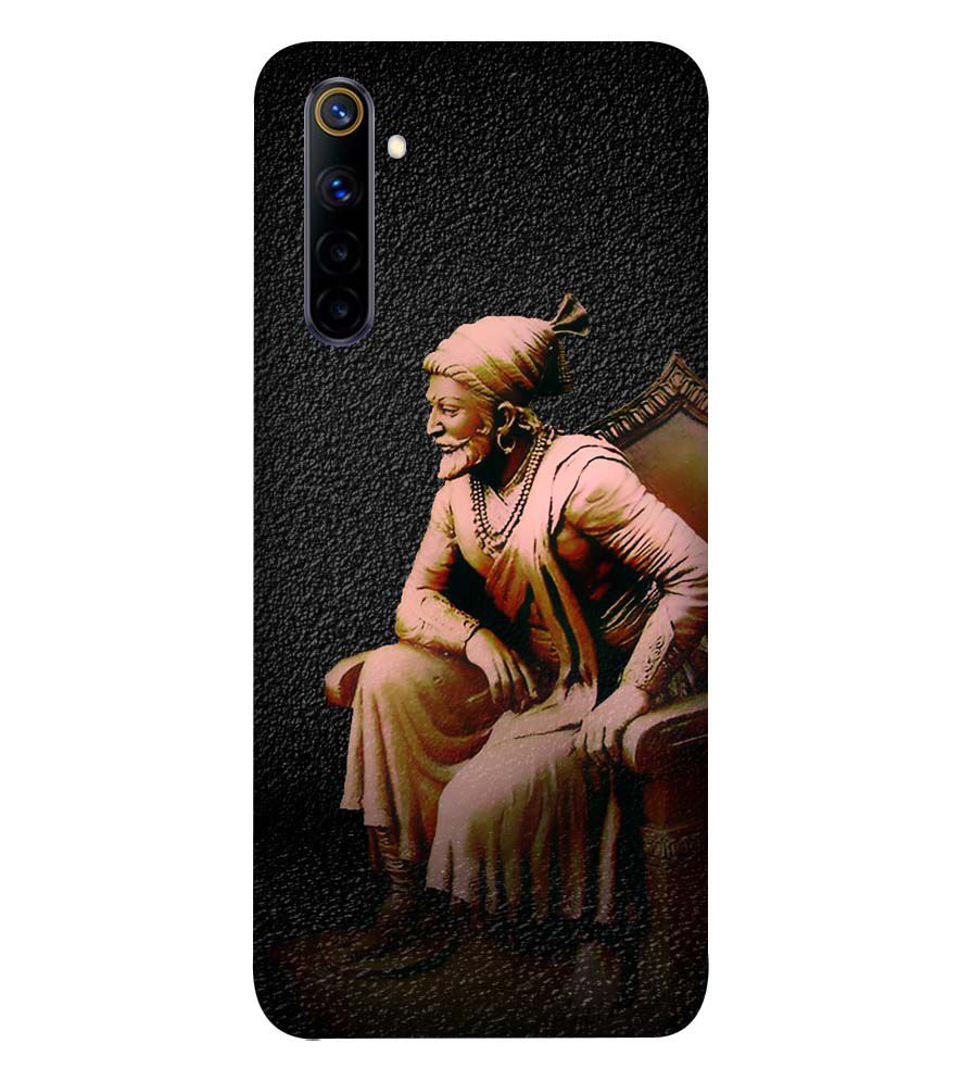 D1601-Chatrapati Shivaji On His Throne Back Cover for Realme 6i