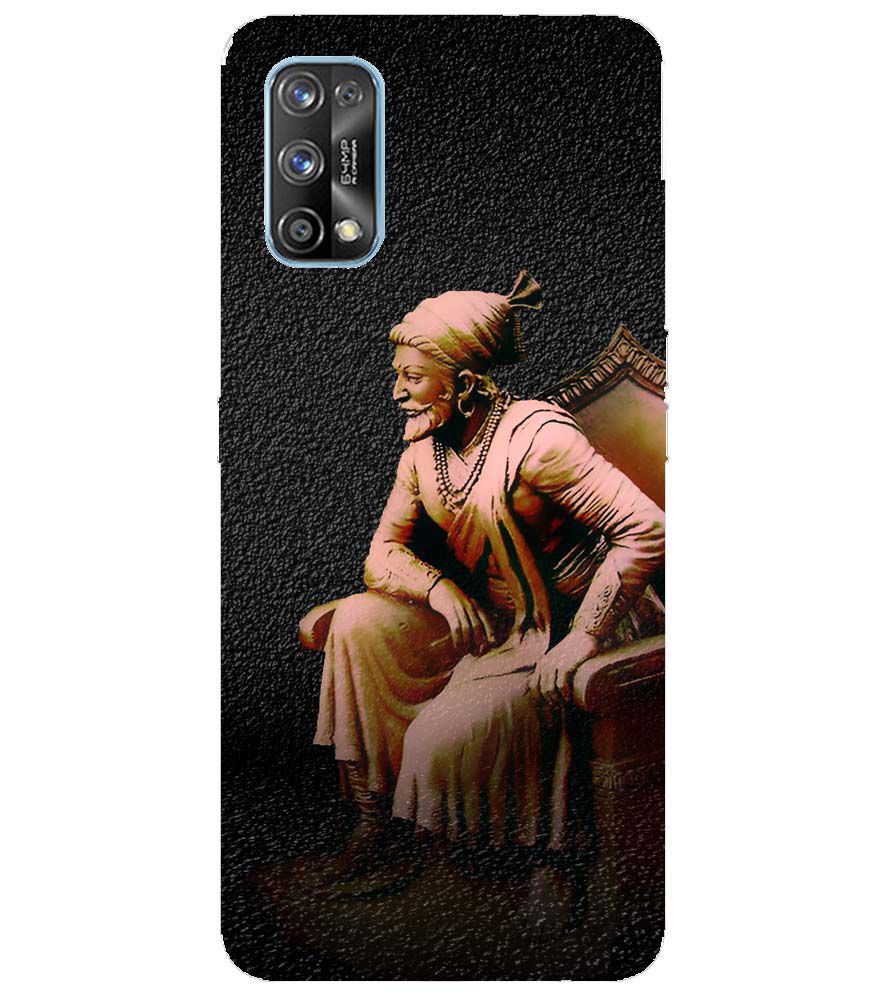 D1601-Chatrapati Shivaji On His Throne Back Cover for Realme 7 Pro