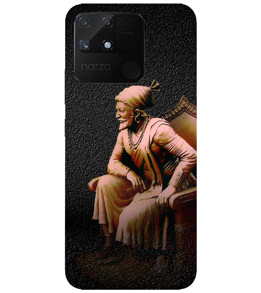 D1601-Chatrapati Shivaji On His Throne Back Cover for Realme Narzo 50A