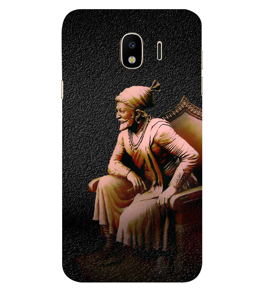 D1601-Chatrapati Shivaji On His Throne Back Cover for Samsung Galaxy J4 (2018)