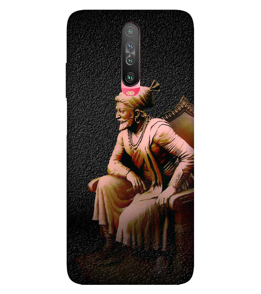 D1601-Chatrapati Shivaji On His Throne Back Cover for Xiaomi Poco X2