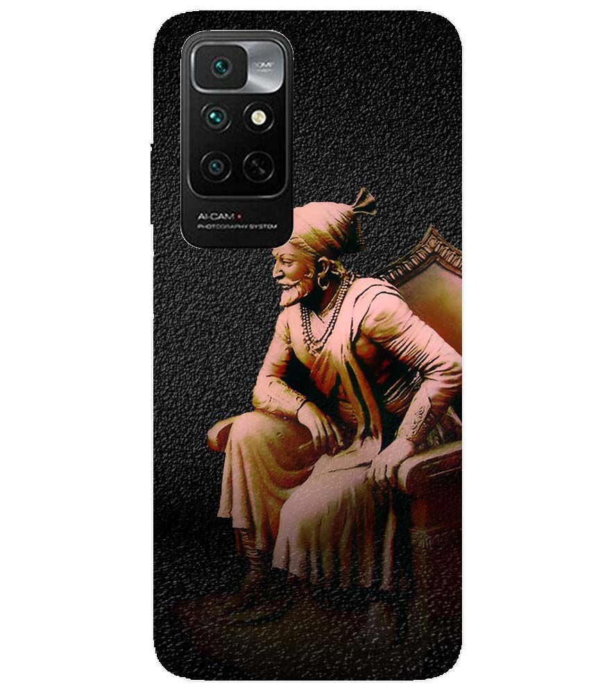 D1601-Chatrapati Shivaji On His Throne Back Cover for Xiaomi Redmi Note 11 4G