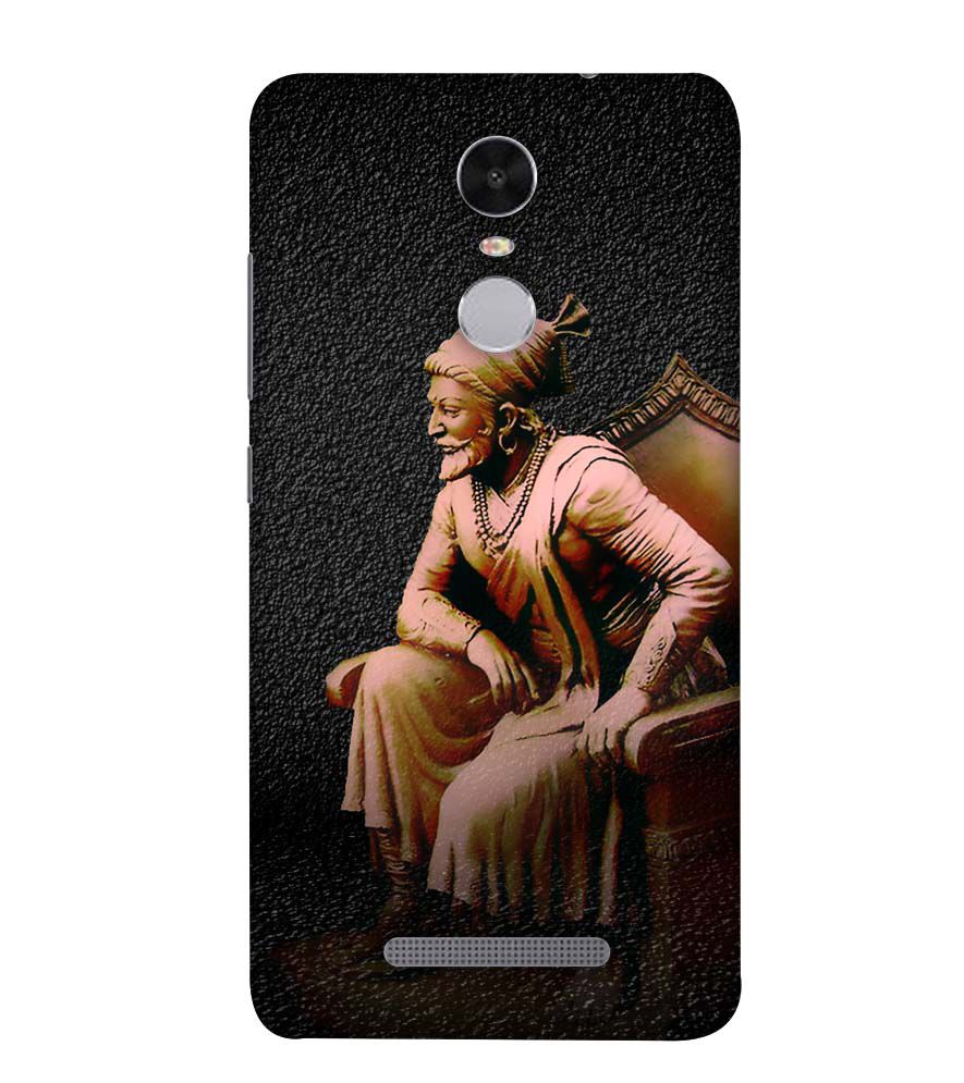 D1601-Chatrapati Shivaji On His Throne Back Cover for Xiaomi Redmi Note 4