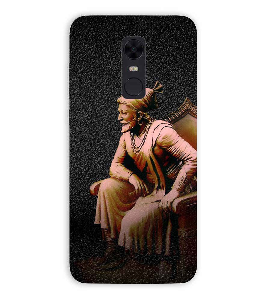 D1601-Chatrapati Shivaji On His Throne Back Cover for Xiaomi Redmi Note 5