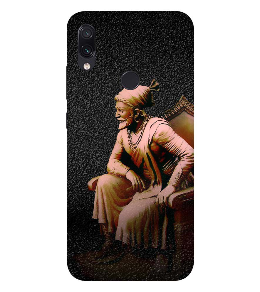 D1601-Chatrapati Shivaji On His Throne Back Cover for Xiaomi Redmi Note 7S