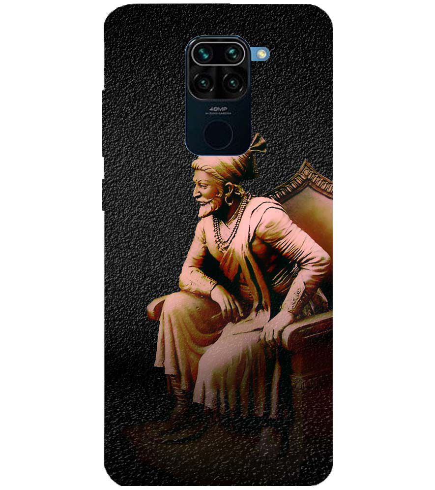 D1601-Chatrapati Shivaji On His Throne Back Cover for Xiaomi Redmi Note 9